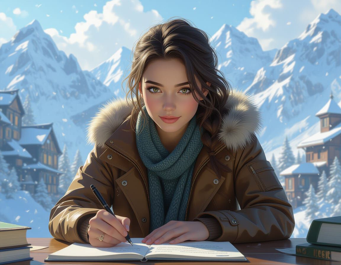 Blogger Writing a Post with Dynamic Lighting