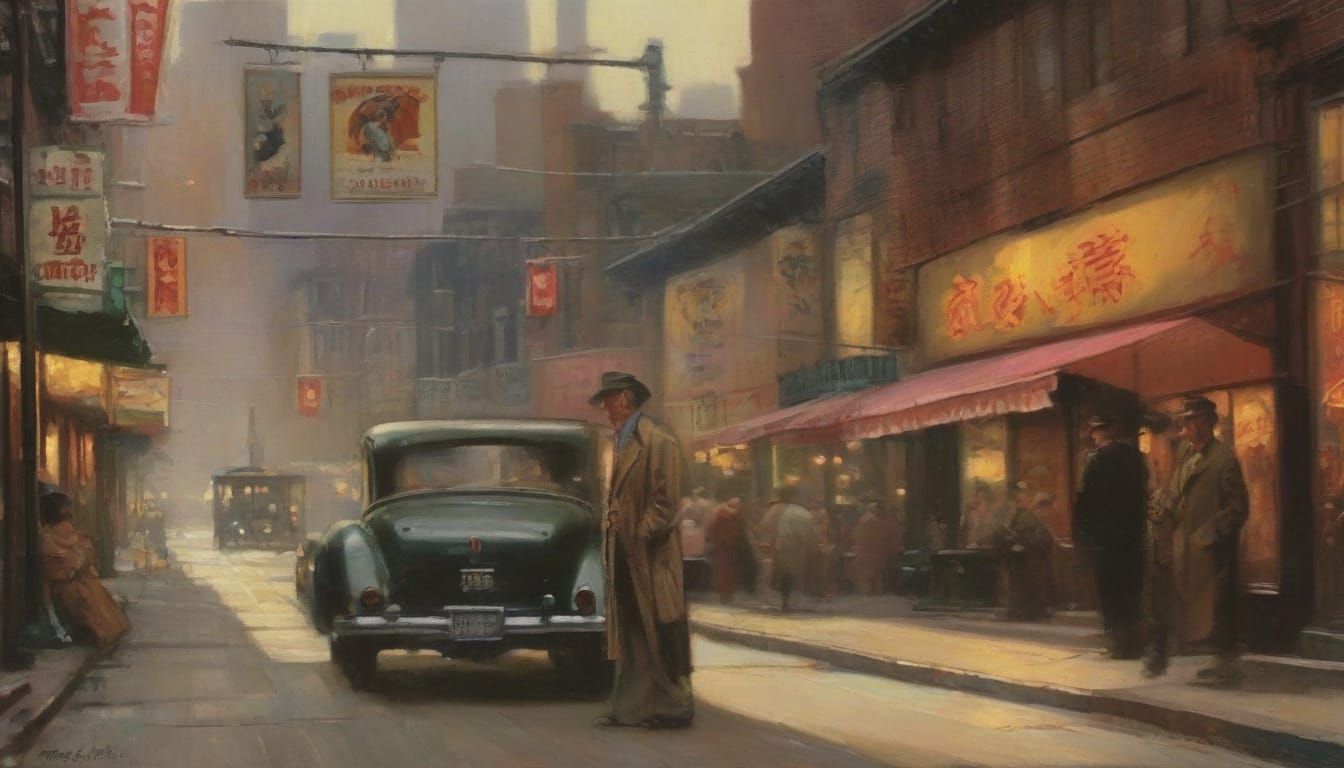 Robert DeNiro in Chinatown, Impressionist Style