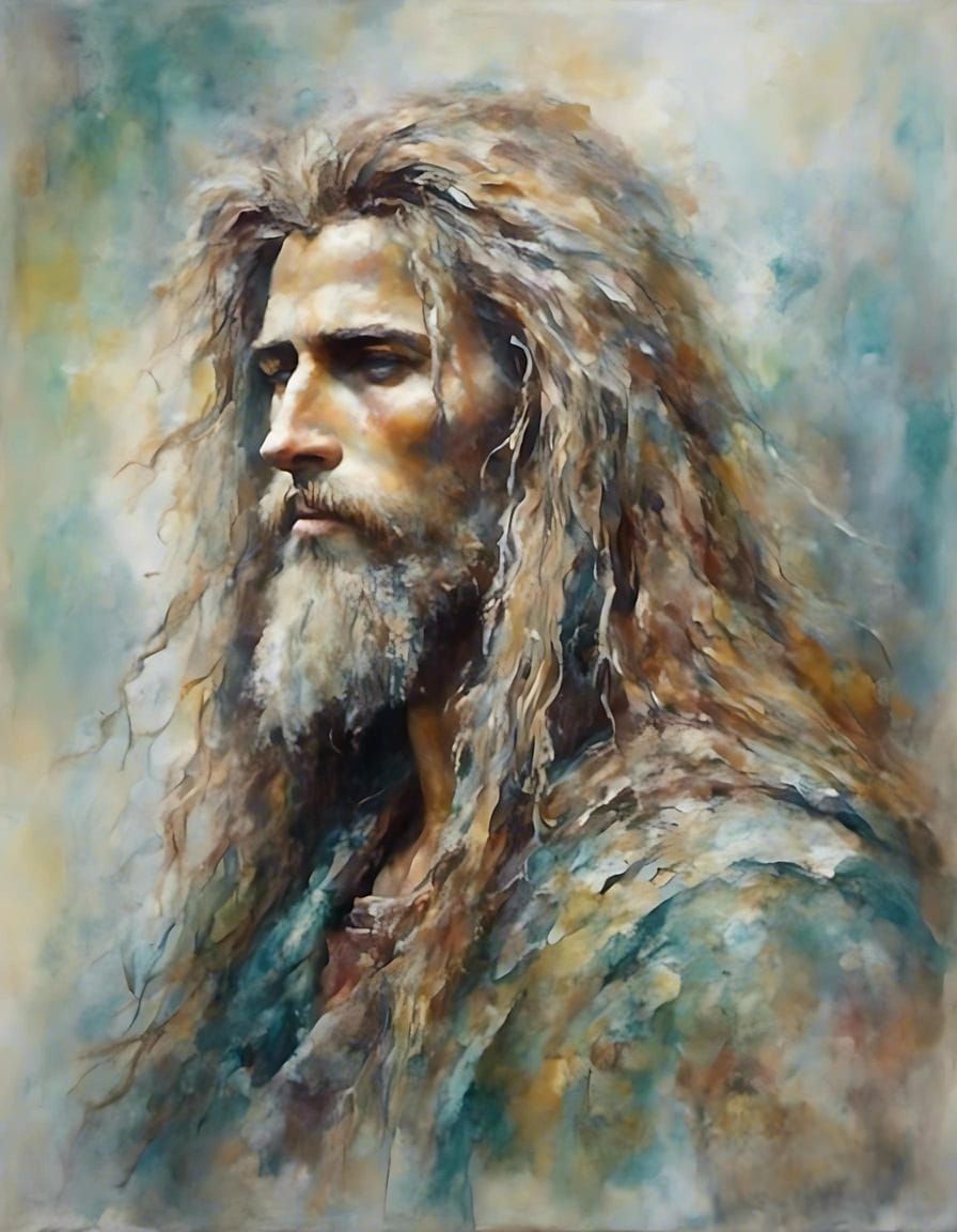 Medieval Man in Oil Painting Style