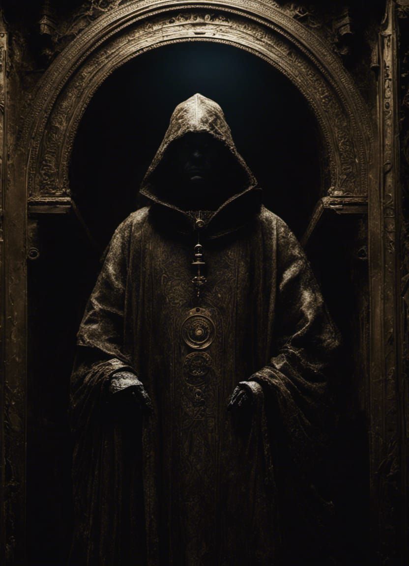 Decaying Edwardian Figure in Purgatory: A Digital Illustrati...