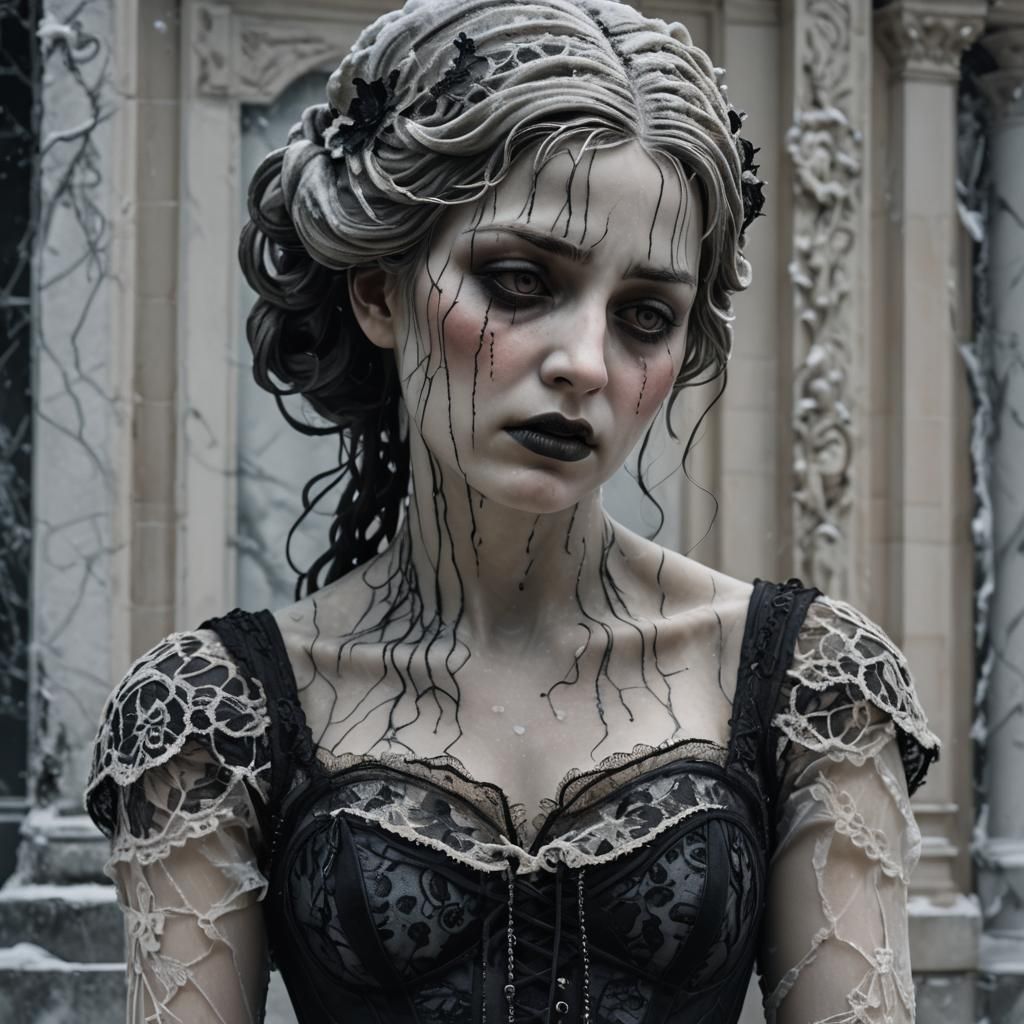 Neoclassical Sculpture: Woman in Sorrow