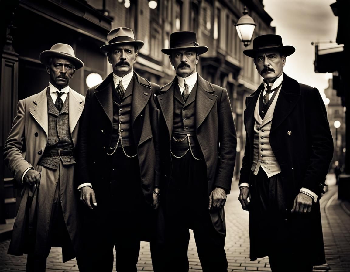 Elegant 1890s Criminals in a Vintage Photograph