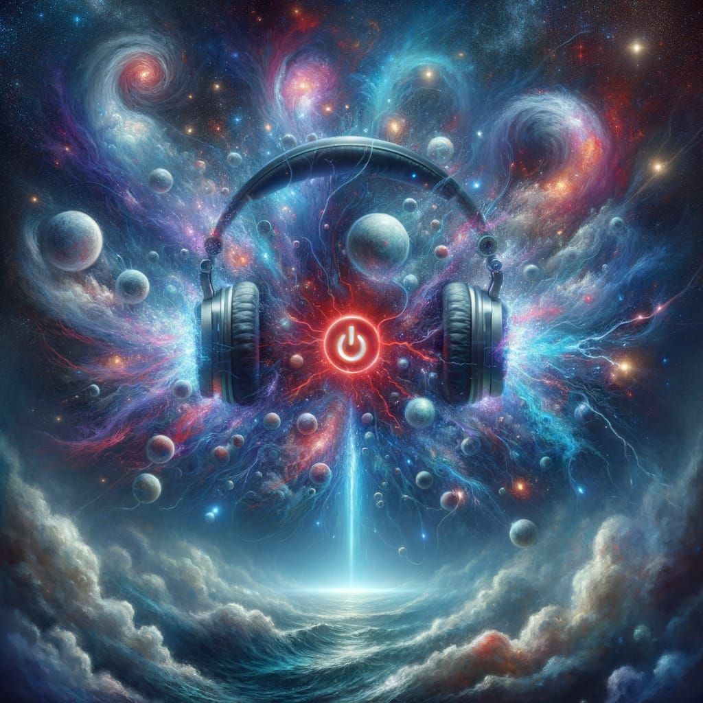 Electrified Headphones in Chaotic Universe: Concept Art