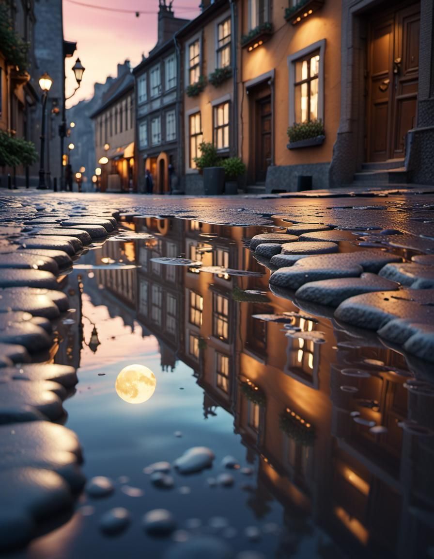 Moonlit Puddle