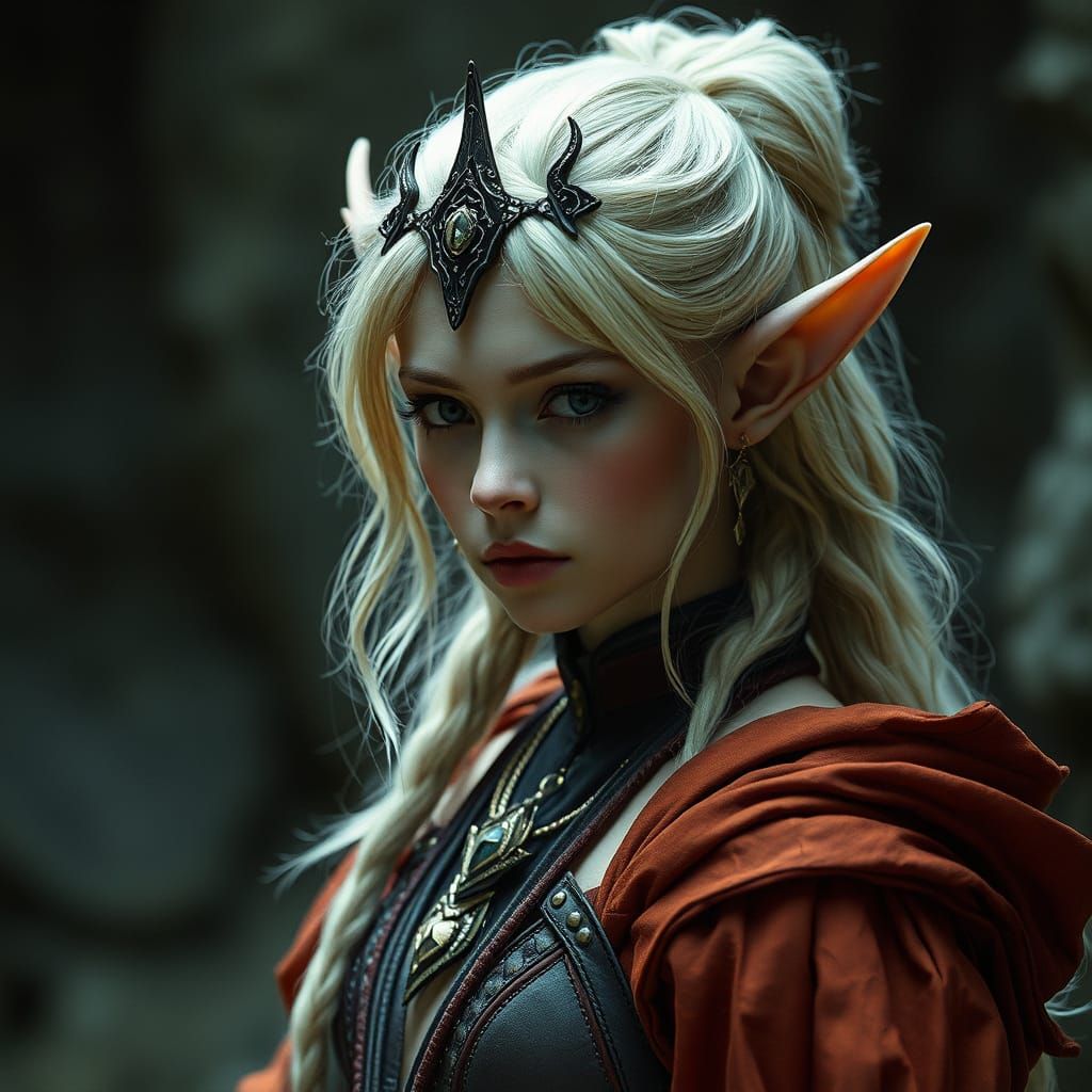 Hyper Realistic Fantasy Elf in Ancient Fashion