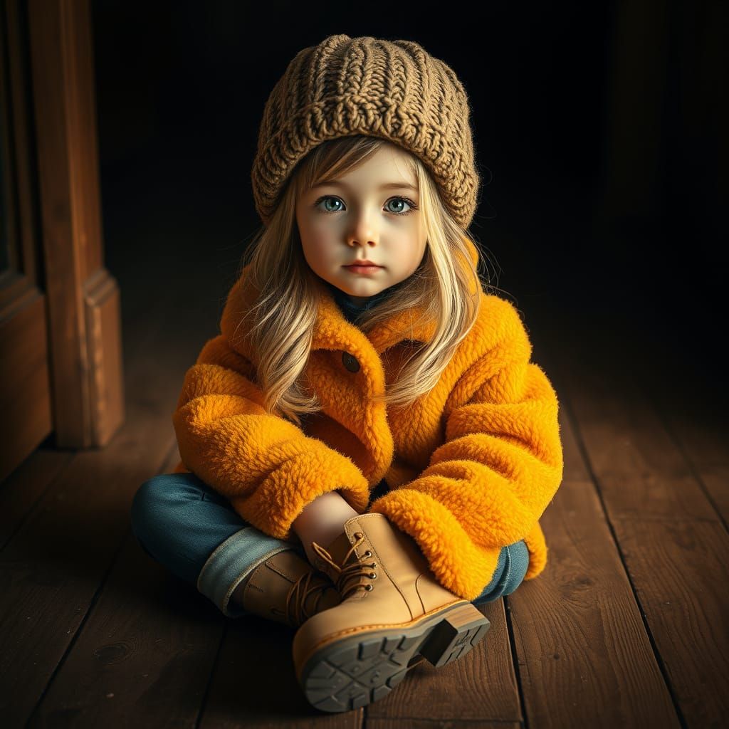 Whimsical Winter Portrait in Cinematic Lighting