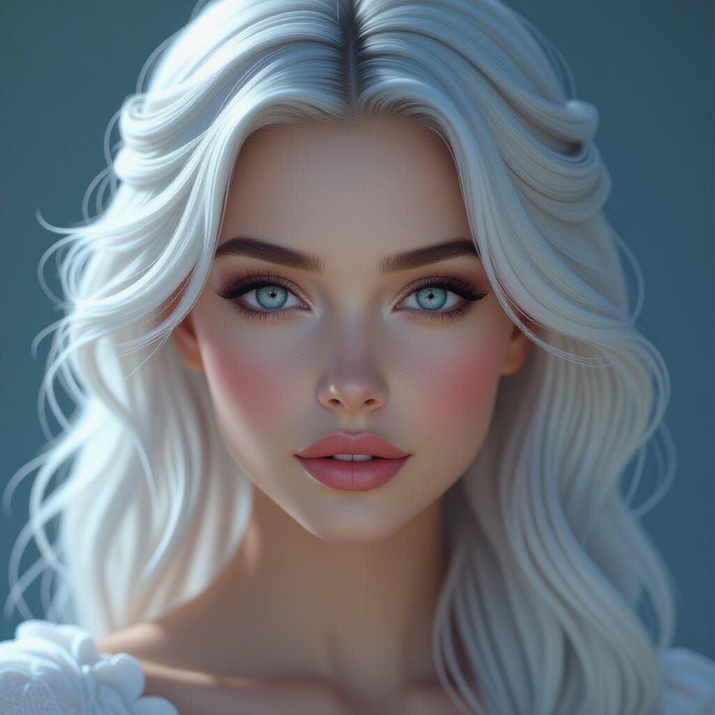 Angelic Woman Portrait in Digital Art Style