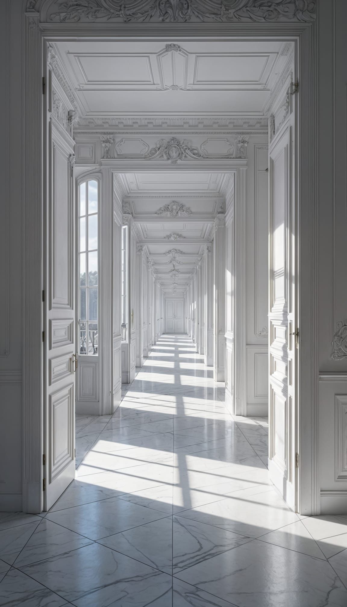Infinite Rooms in Minimalist French Palace
