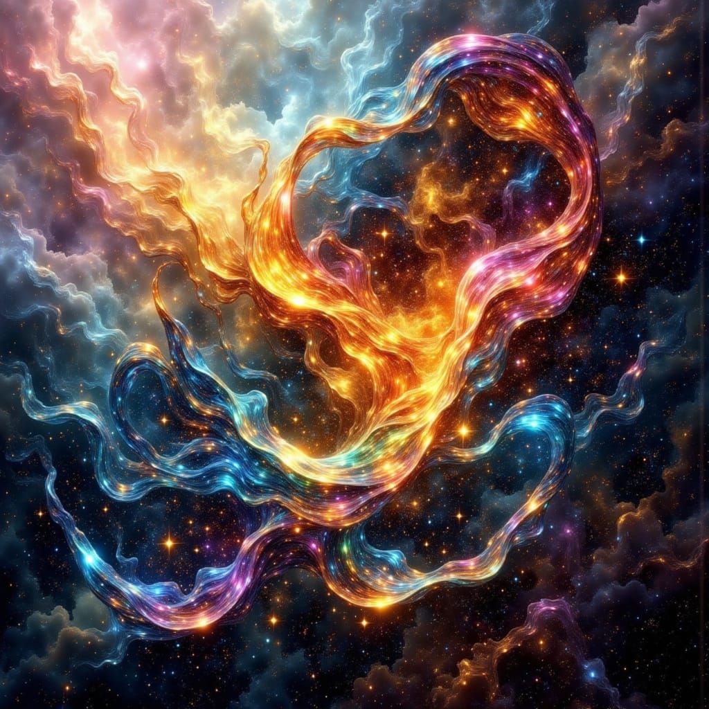 Abstract Painting in Mahmoud Farshchian Style