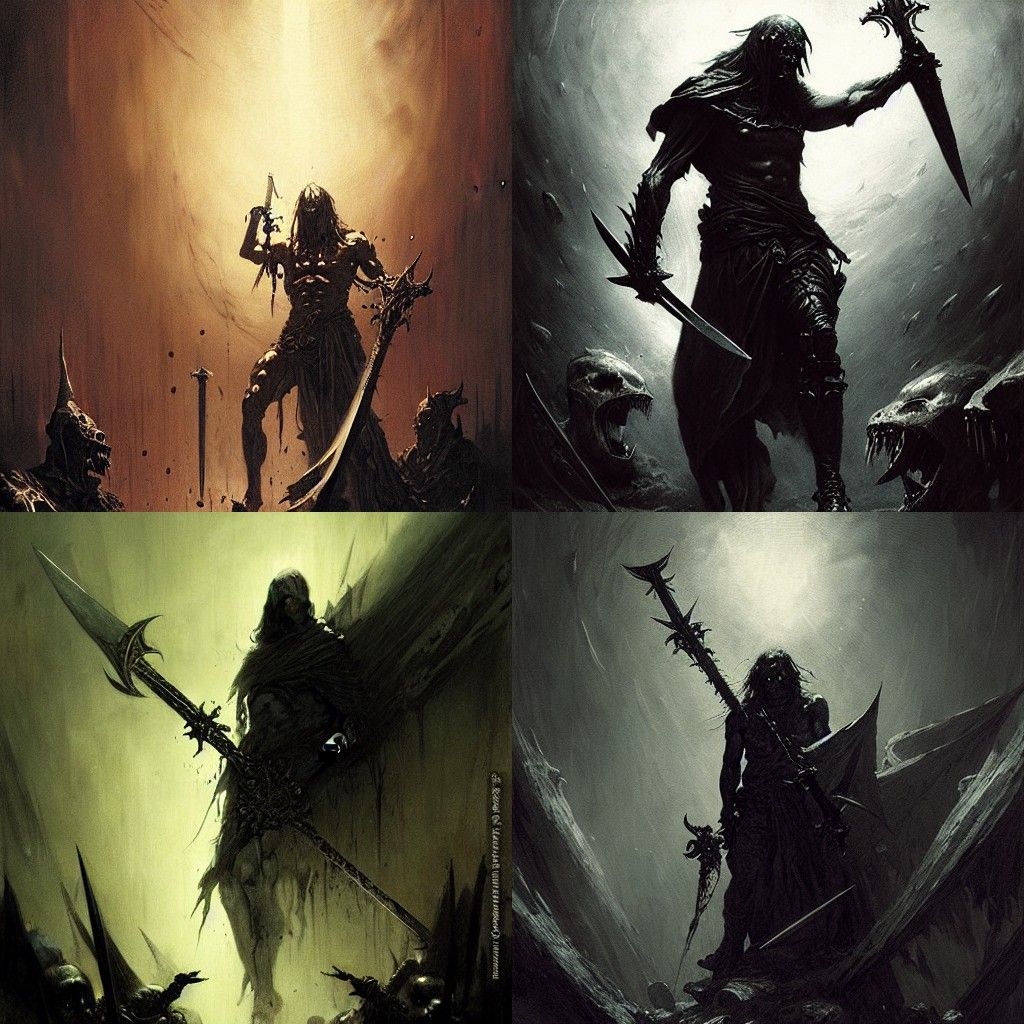 Sinister Demon with Possessed Sword