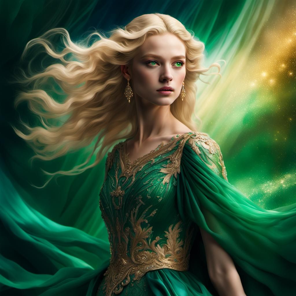 Ethereal Woman Portrait in Hyperrealistic Style