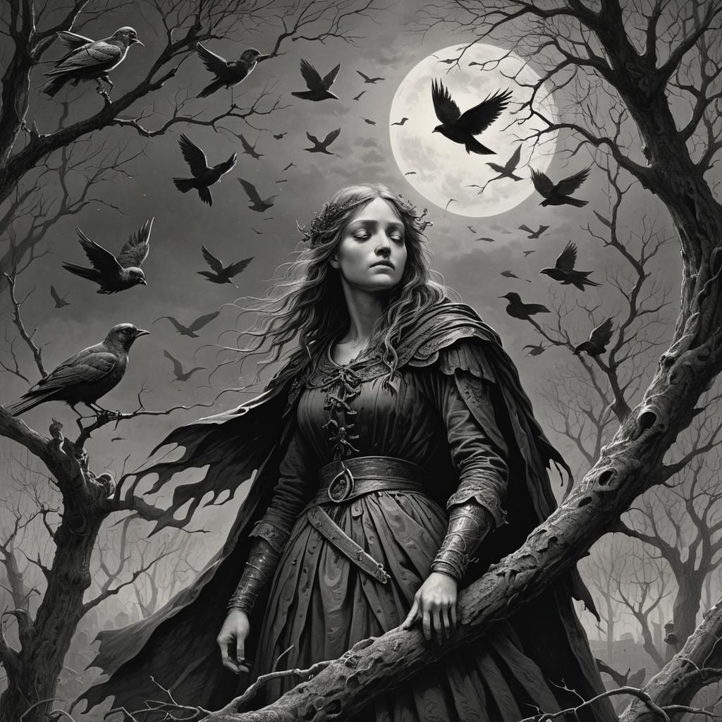 Horror Bird Inspired by Gustave Doré