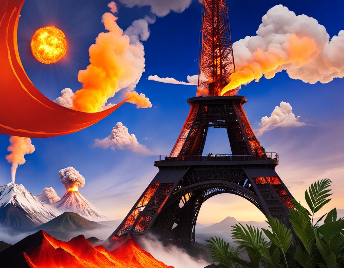 Volcano Eruption: AI Generated Image