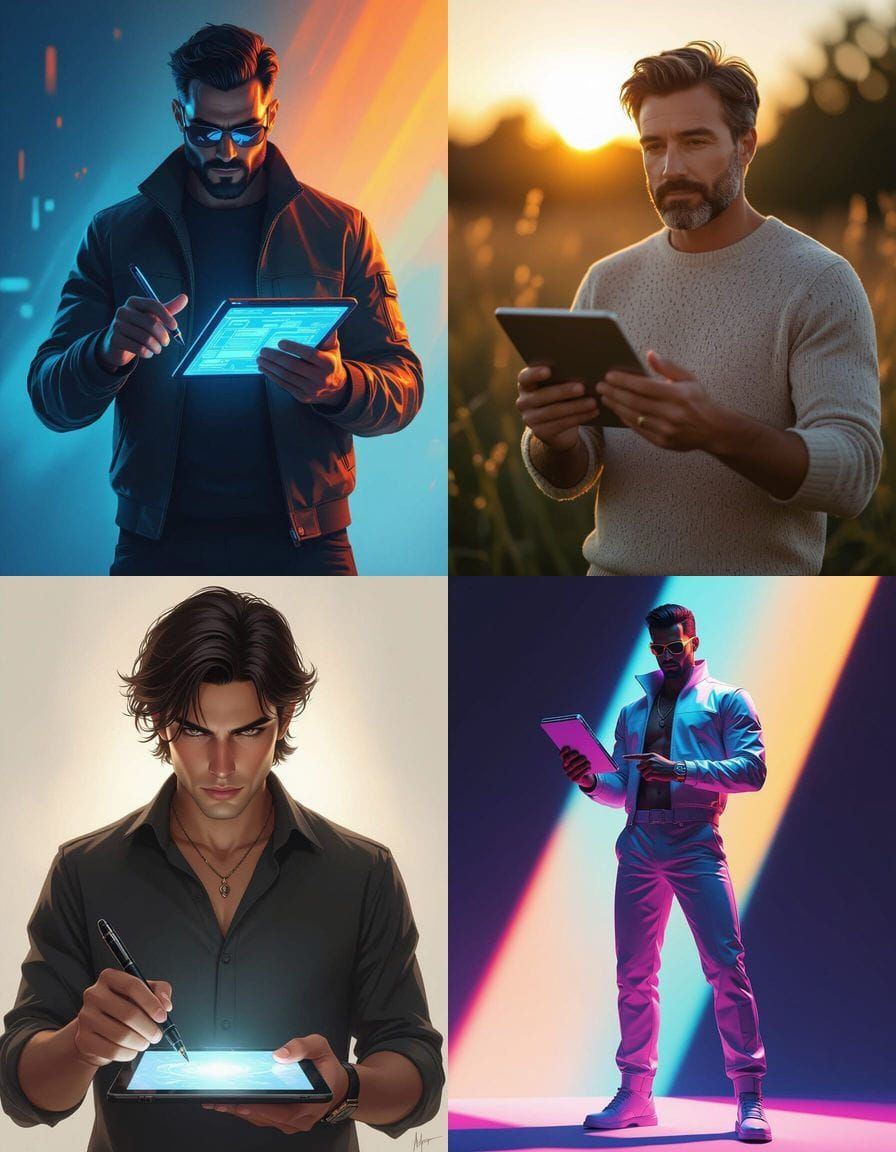 Person Holds Tablet and Digital Pen Forward