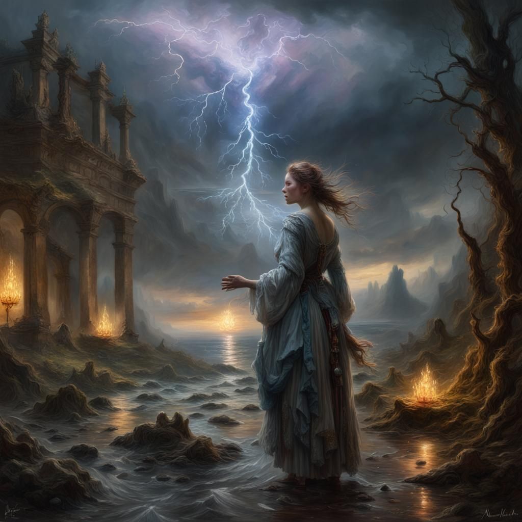 Summoning the Storm at Dawn: Classical Matte Painting