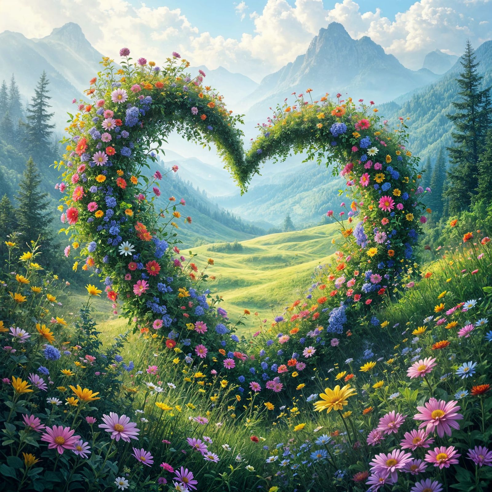 Enchanted Beskid Meadow Blooms in Morning Light