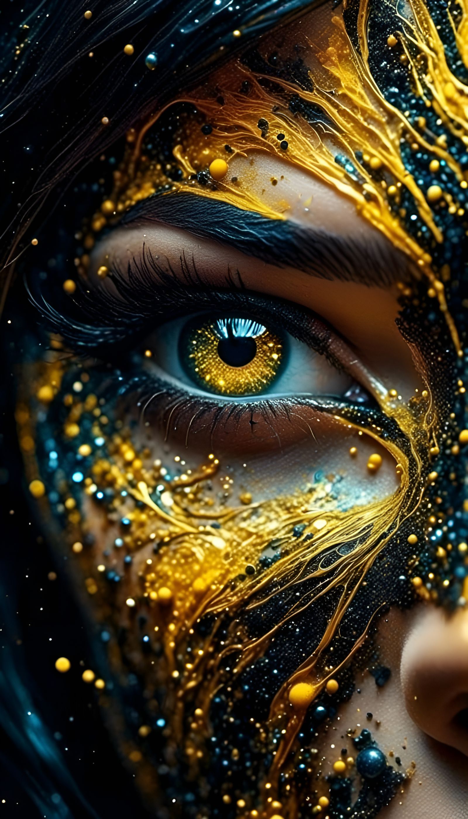 Stunning Woman Portrait with 3D Effects