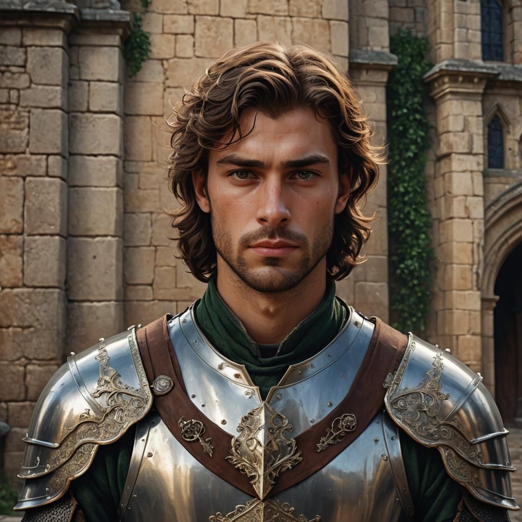 Handsome Young Man: Hyperrealistic Portrait in Detailed Matt...