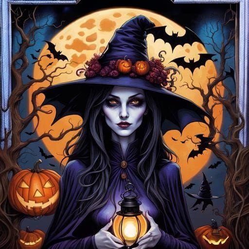 Halloween Time Warp: Demoness in Retrofuturist Style