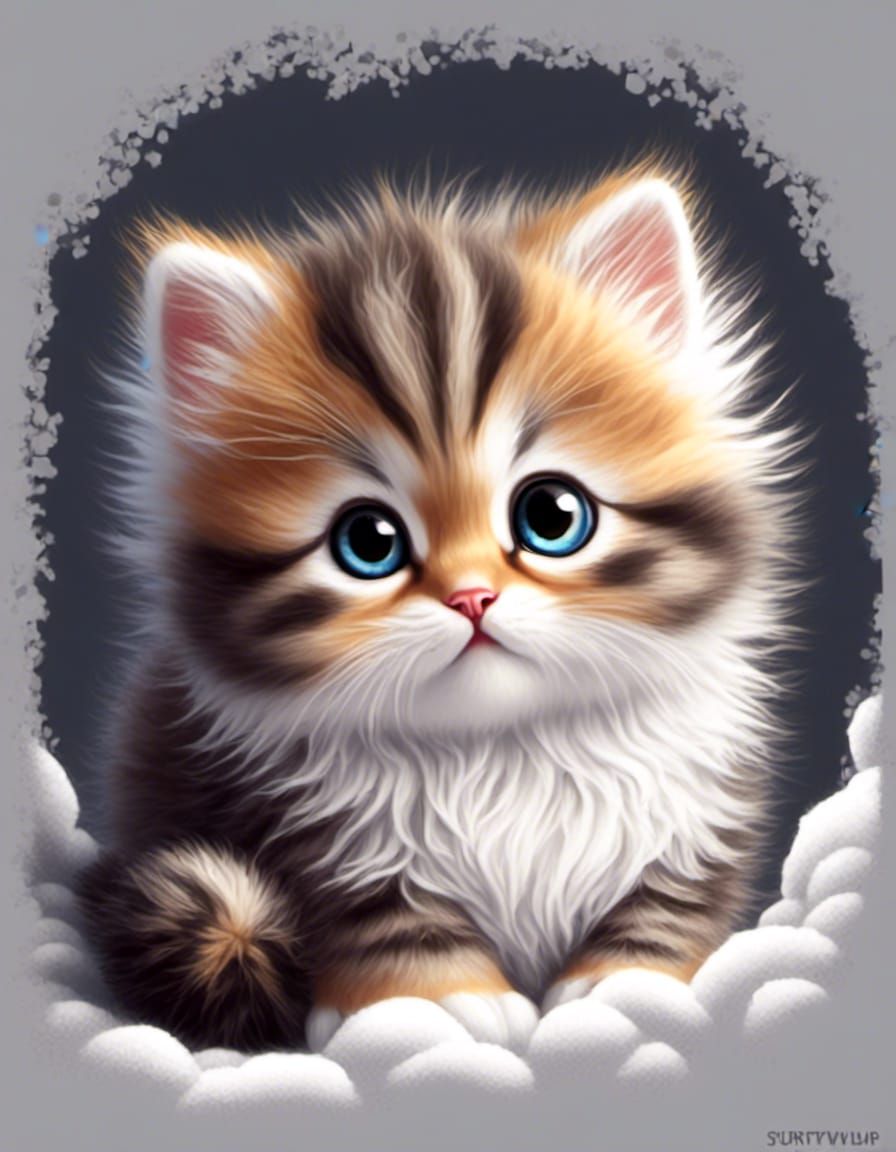 Realistic Kitten Generated from LoRA Token