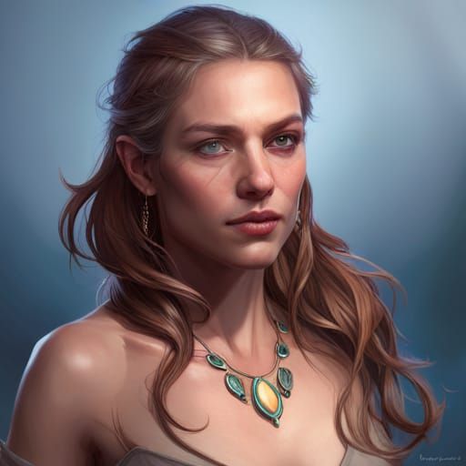 Detailed Portrait of Hemora in Volumetric Lighting