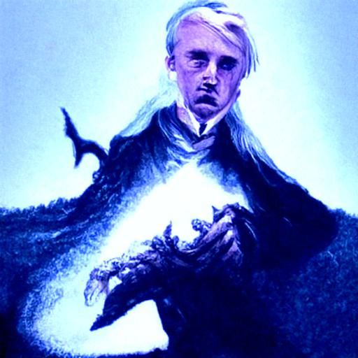 Horror Portrait of Draco Malfoy as Engraving