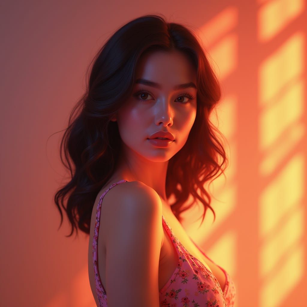 Expressive Woman Portrait in Pixar-Inspired 3D Style