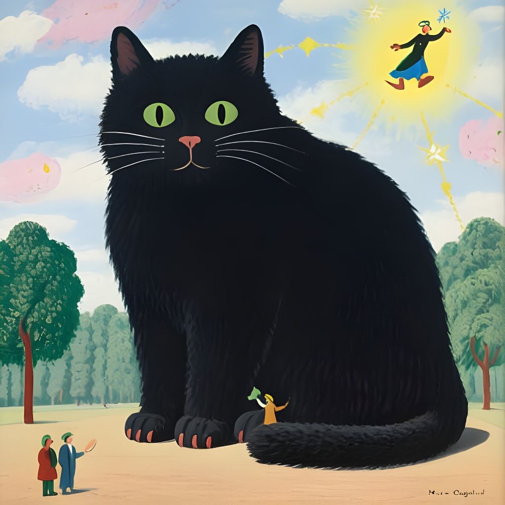 Giant Magic Cat on Colossal Scale