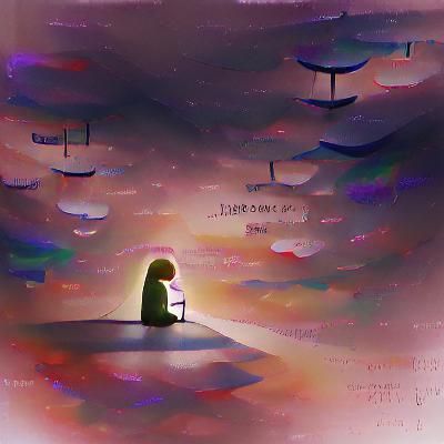 Abstract Interconnected Shapes in Vibrant Colors