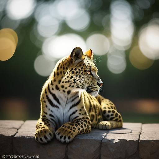 Crystal Leopard in Fauvist Style