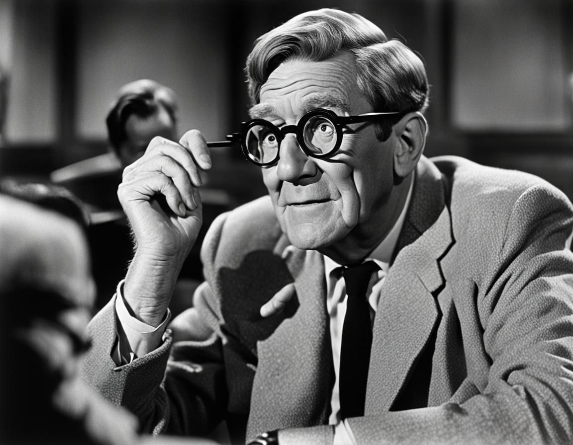 Burgess Meredith in Twilight Zone Scene
