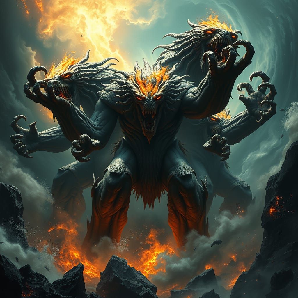 Giant Forms Emerge from Primordial Chaos in a Cosmic Storm