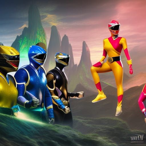 Detailed Power Rangers Fantasy Concept Art
