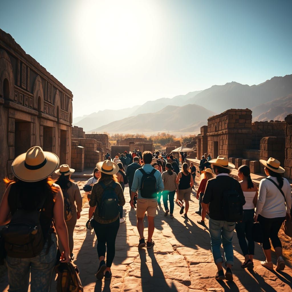 Ancient Tiahuanaco Archeological Site in Bolivia's Andean La...