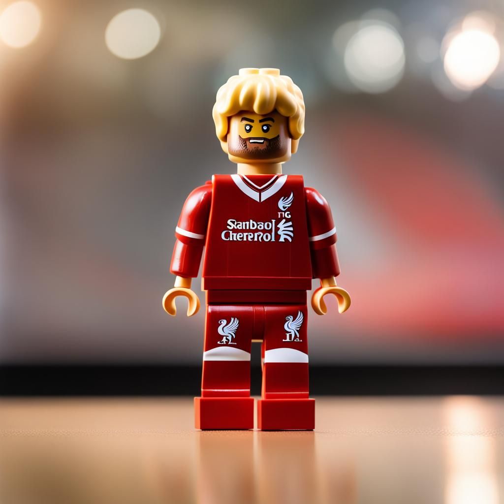 Lego Liverpool Soccer Player Miniature Doll Photography