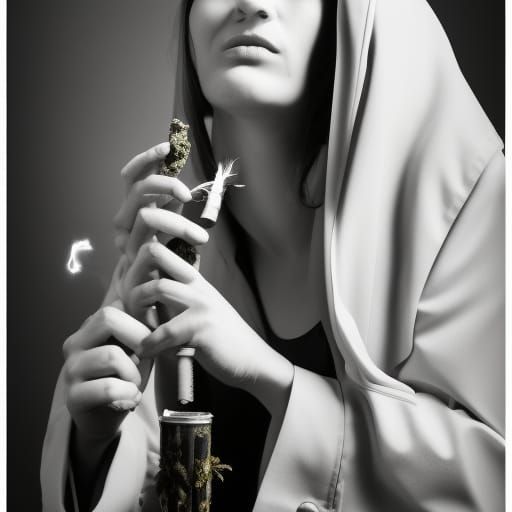 Saint Mary smoking weed