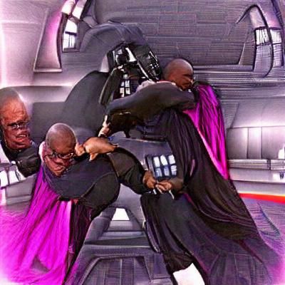 Darth Vader Force Choke on Mace Windu