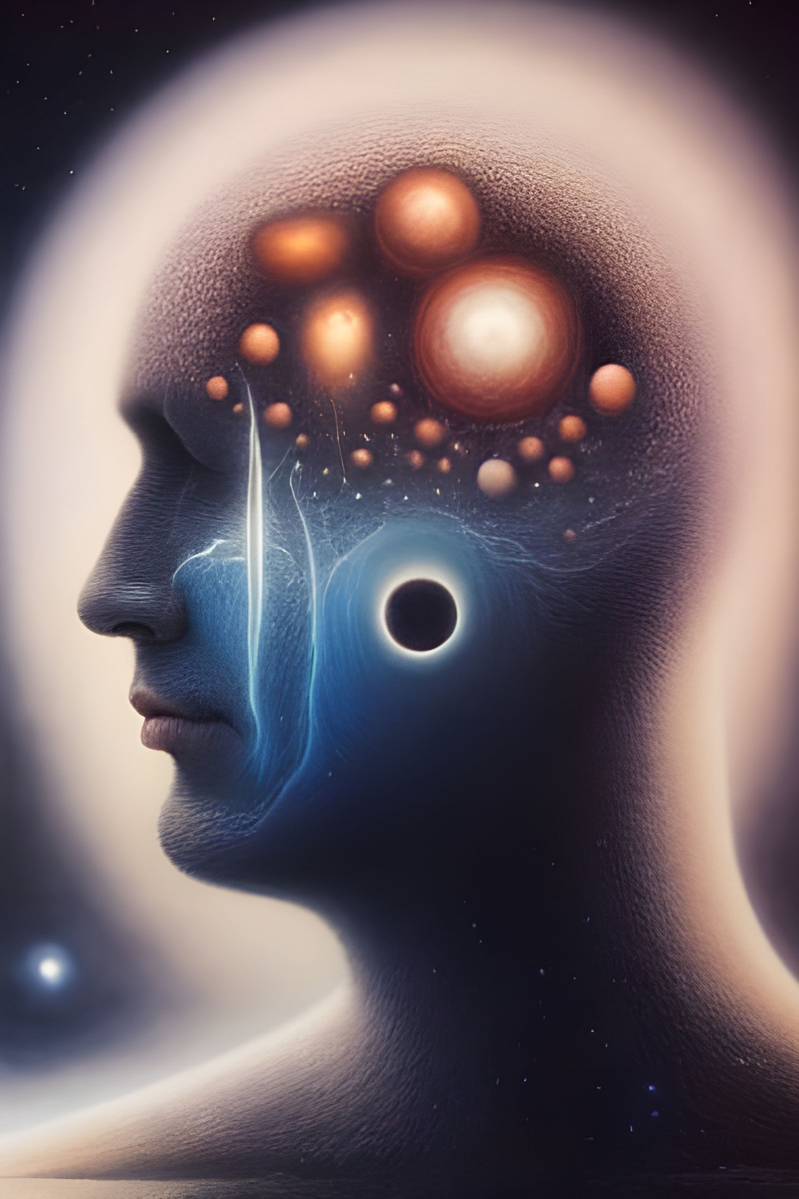 Galactic Human: A Surreal Universe Portrait