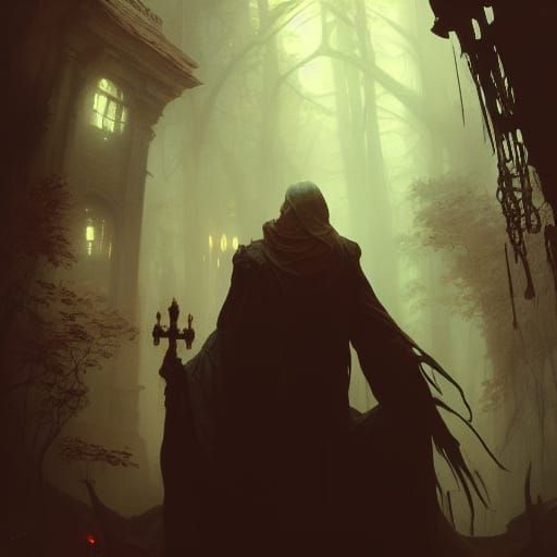 Creepy Dark Fantasy Concept Art in 8K