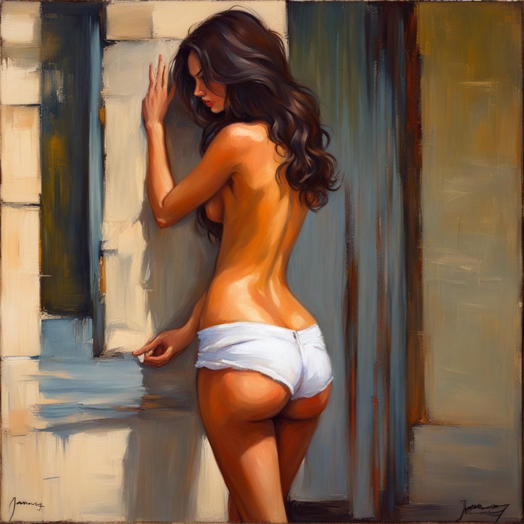 Brunette Beauty: Oil Painting