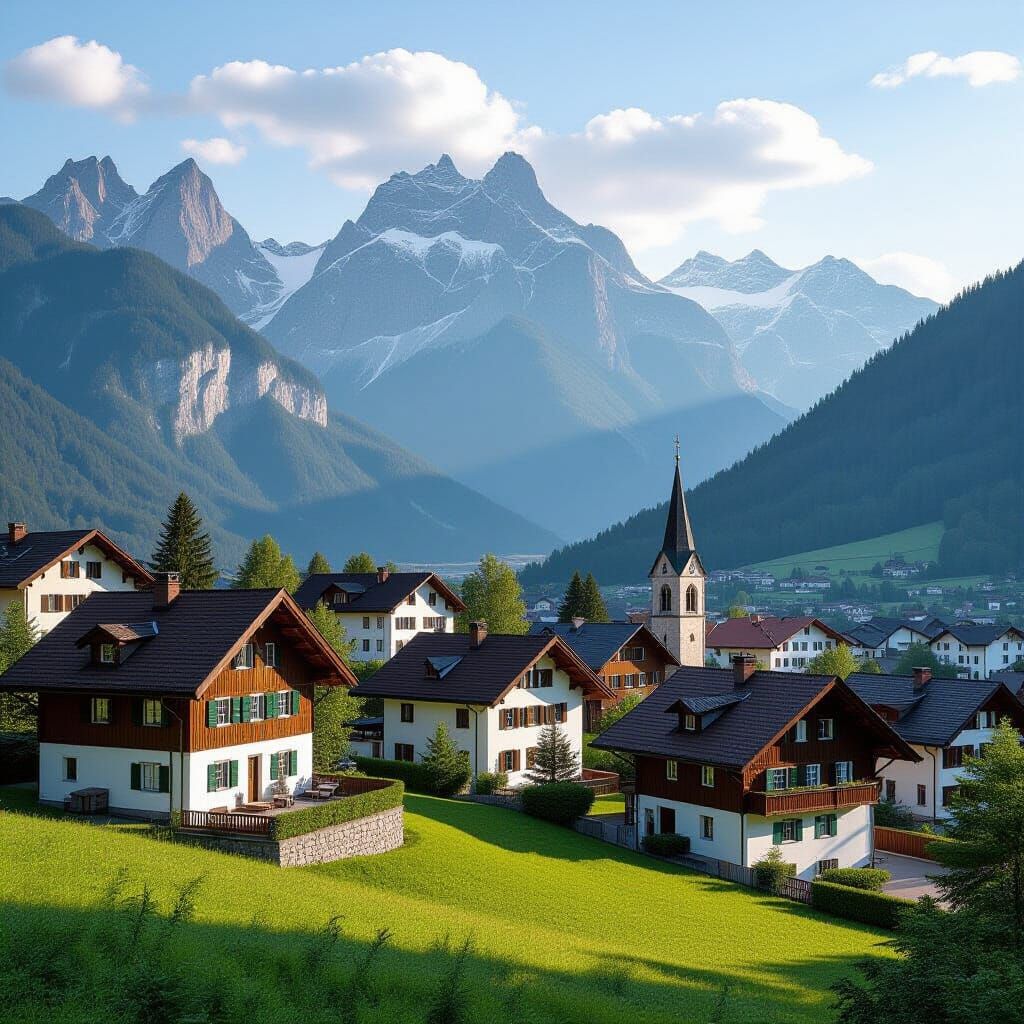 Highland Houses in Vaduz: A Romantic Landscape