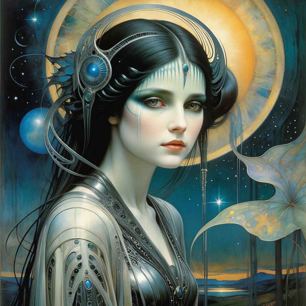 Evening Star Luminescence: A Surreal Dreamscape