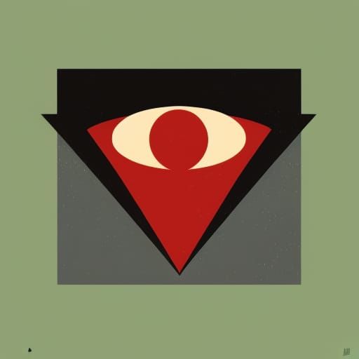 Anti-Hero Pop Art Screen Print in Bauhaus Style