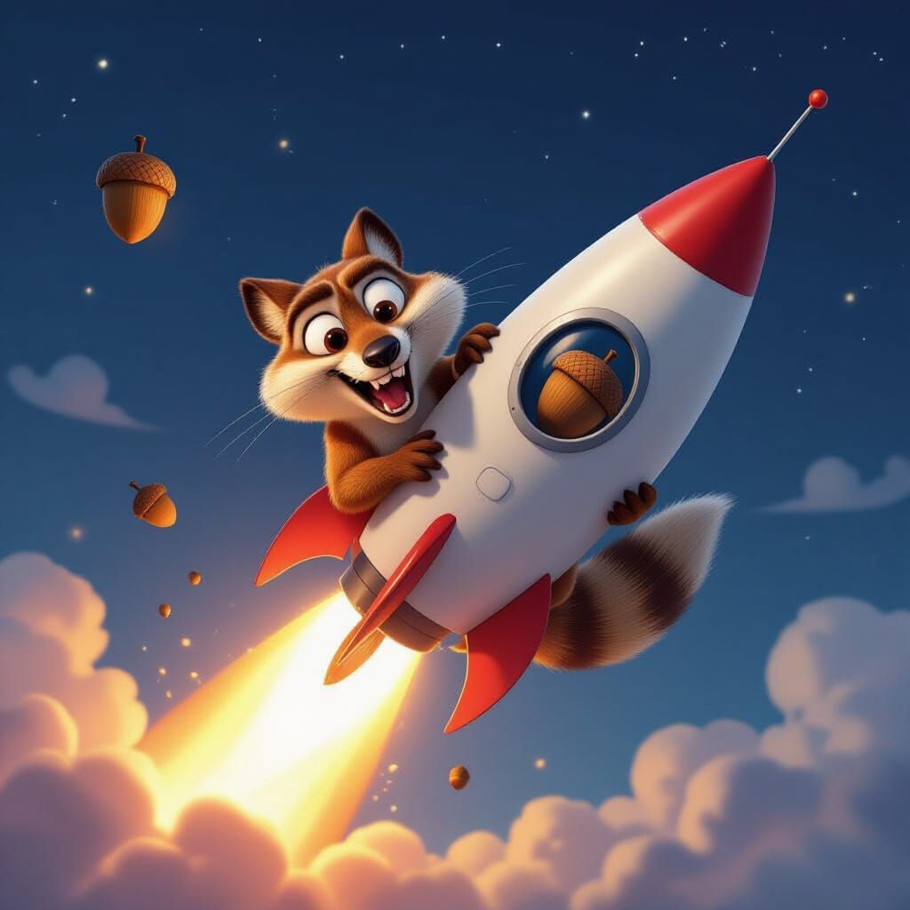 Scrat's Rocket Launch: A Cinematic Ice Age Adventure