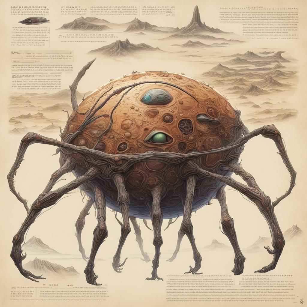 Alien Specimens on an Exoplanet: Xenobiology Concept Art
