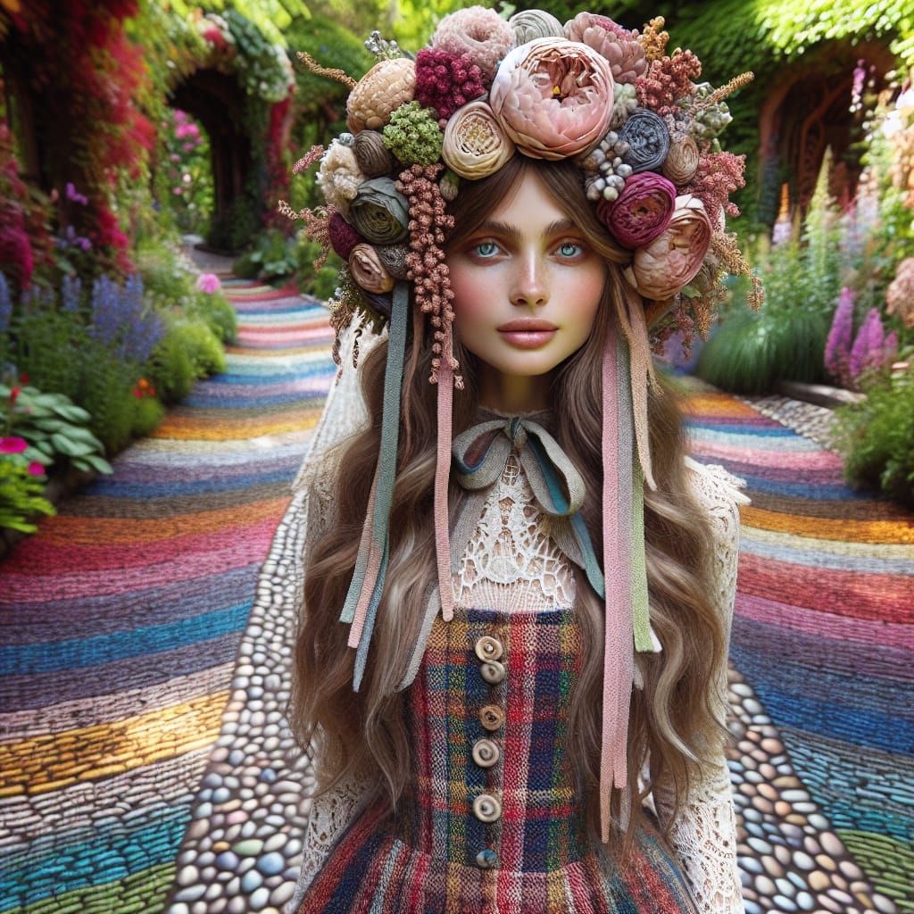 MPR ON - Spirioffom Ursinae Hopsack Pinafore Fringed-Lily Cr...