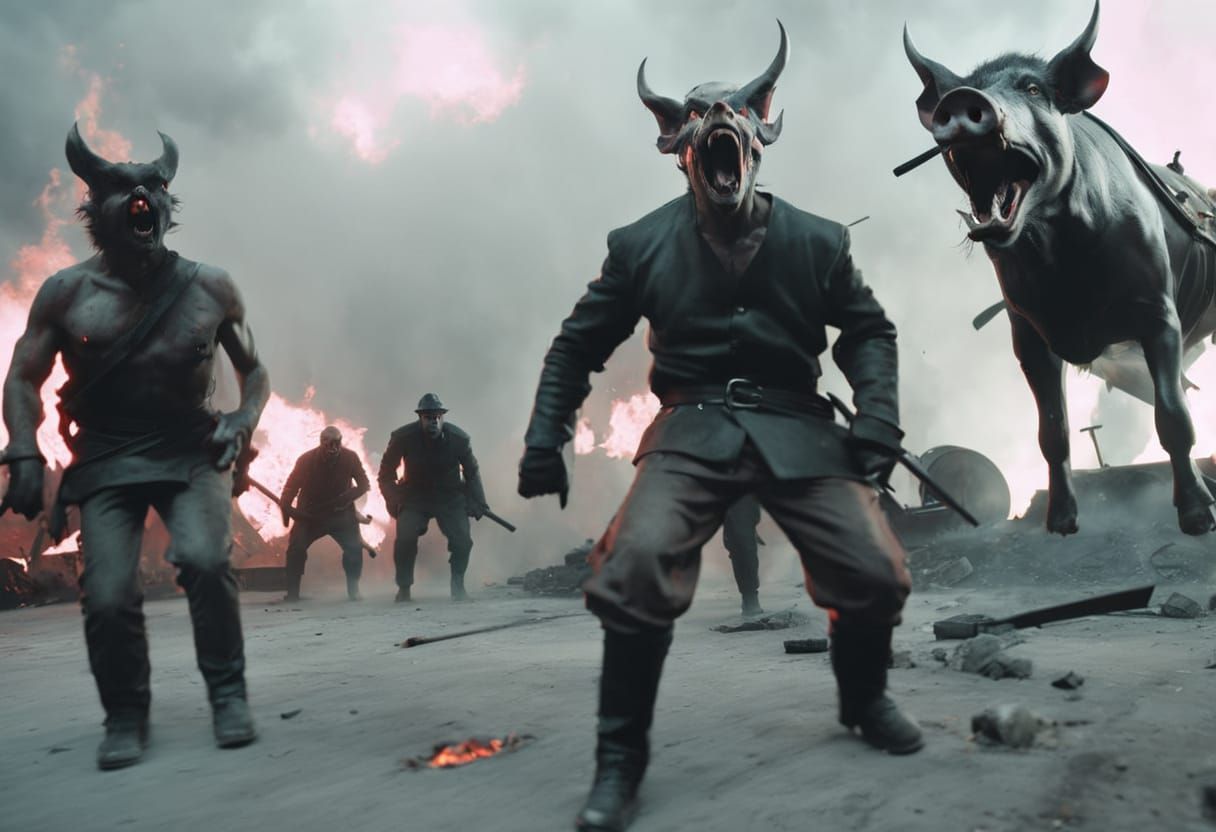 Surreal Demonic Destruction of a Bazaar Parking Lot