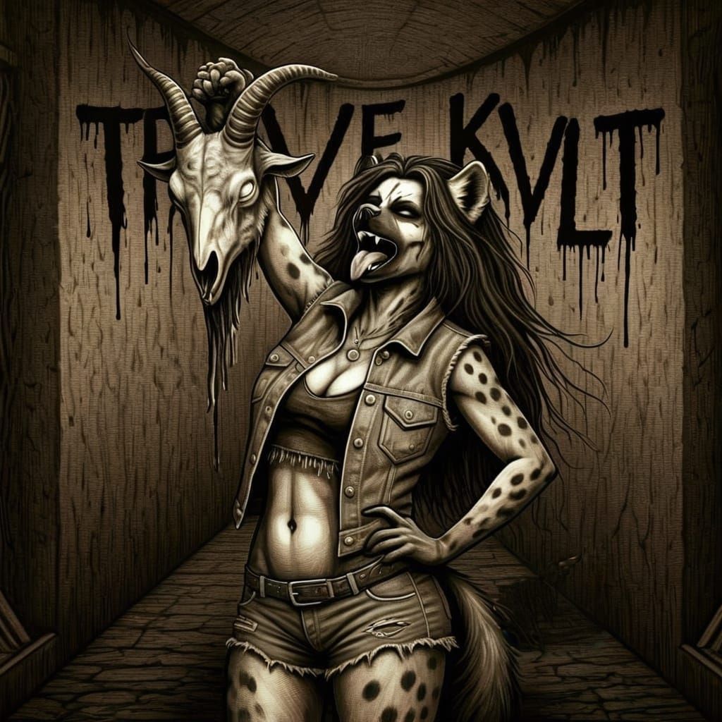 Dark, Grainy Black Metal Art in Chiaroscuro Style