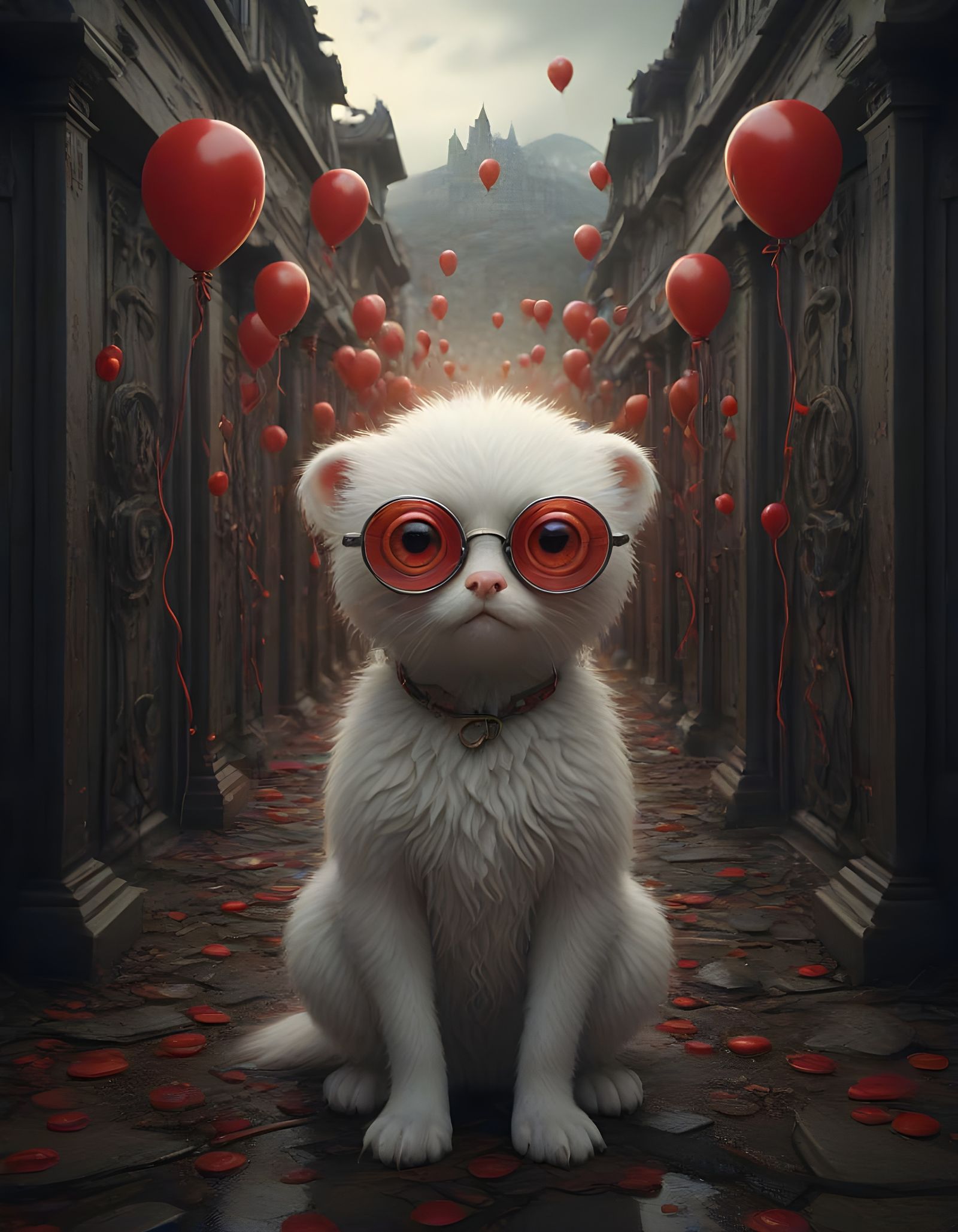 Rose colored glasses.