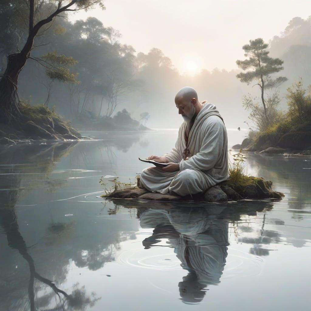 Enchanted Sunrise Serenity: A Digital Masterpiece